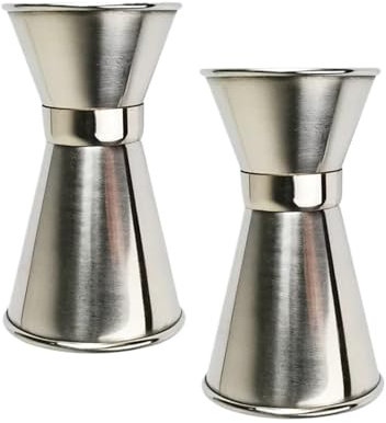 QuxetlRyz Jigger Jigger de 2 Piezas de 15/30 ml for coctelería, Jigger de 0,5/1 oz, Vaso medidor Doble de Acero Inoxidable, medidor de chupitos, Herramientas de Barra.