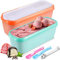 Lot de 2 Bac a Glace Maison, Récipients à Glace avec 3 Cuillères à Glace de 1,5 L, Boîte Crème Glacée avec Couvercle Bac Stockage Crème Glacée, Sans BPA pour Les Crèmes Glacées Fait, Sorbets, Yaourts