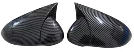 QFJFBGGH Auto Spiegelkappen Für VW Für Passat B8 2017-2019 Autoaufkleber Rückspiegel Seitenspiegelabdeckung Flügelkappe Außentür Rückansicht Fallverkleidung Rückspiegelgehäuse(Kohlenstoff)