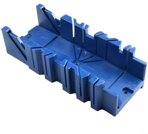 Caja de ingletes para carpintería para cortes de 45 y 90 grados, para corte de ángulo preciso en escritorio (pequeño)