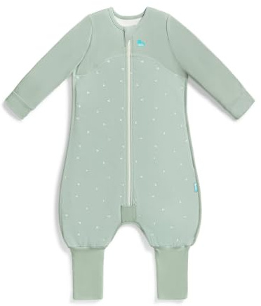 Love To Dream™ Sleep Suit med ben, 3–4 år, Twigs Olive, 1,5 Tog för 18–22 °C, långärmad bärbar filt och täcke, maskintvättbar stretchbomullsfleece, tillverkad för rörelse med greppkuddar