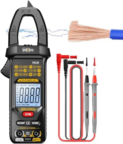 ETUCYNG Pinza Amperometrica | Tester di Intensità 4000 Punti Automatico | Multimetro digitale intelligente per Elettricisti Tensione DC AC | Uso Elettrico Automobile Domestico Industriale Garage
