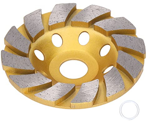Muela de Diamante, Disco Abrasivo de Diamante 100 mm, Concreto Turbo Diamond Grinding Cup Wheel 4 Pulgadas, 12 Segmentos para Pulir y Desbastar Mármol, Hormigón, Granito, Piedra, Cemento y Mampostería