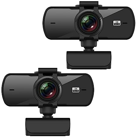 ZXZZAS Webcam 2K Full HD 1080P Web Camera Autofocus With Microphone USB Web Cam For PC Computer Laptop Desktop Webcamera For Conferencing(2PCS)