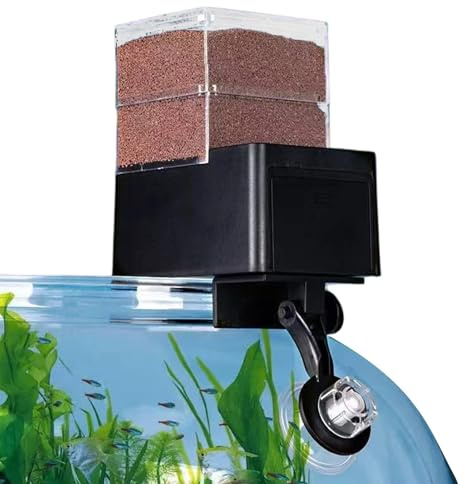 Fiskmatare automatisk automat, med timer 5-växlad justerbar smart lufttät husdjurstillbehör | akvarium bilmatare – för sköldpadda betta damm fiske räkor hamster vatten havskatt