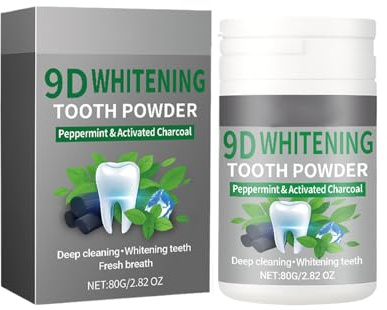 Poudre dentaire, 80 g, contre les odeurs respiratoires et la décoloration des dents - Soin des gencives - Contre la mauvaise - Coloration des rougeurs et irritations - Pour routine quotidienne
