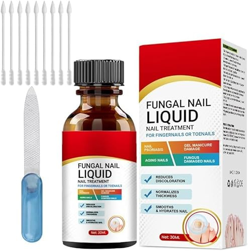 Fungal Nail Treatment For Toenails Extra Strong, Protects Thick, Broken toe nail fungal treatment - 30ml Extra Strong Nail Fungus Treatment for Toenail, And Discolored Nails - red