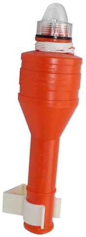 Zeiwohndc Battery-Powered Auto-Illuminating Lifebuoys Light with 120 Min Flashing & Cold-Resistant Tether for Marine Emergencies Automatic Water Activated Lifebuoys Light with Security Tethers
