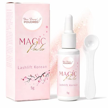 Une Pause Poudrée - Poudre Lash Lift Coréen Rehaussement Cils - Simplifie Le Processus, Sans Colle, Maintien Parfait sur Pad, Nourrit les Cils - Korean Lash Lift à Usage Professionnel 10 à 20 Poses