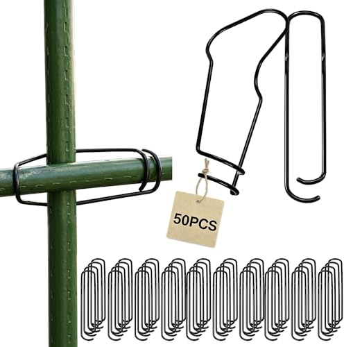 Plant Trellis Connecting Buckles, 50 Pcs Clips pour Tuteurs de Plantes | Connecteurs pour Treillis Végétal pour Tomates, Jardin, Serre et Cages à Plantes
