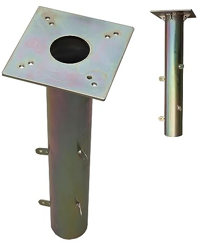 PROKIRA® Universal Bodenhülse Bodenplatte für Sonnenschirme & Wäschespinnen Gartenschirm, Schirmständer geeignet, 16x16cm, einfache Montage