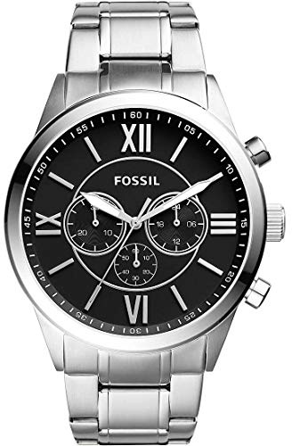 Fossil Flynn Mens Stainless Steel Analog Quartz Watch BQ1125IE