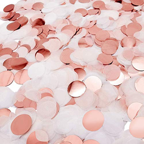 iZoeL Confettis Rose Gold Papier de Soie Or Rose Décoration de Table pour la décoration de Table de fête d'anniversaire Femme Fille Enfant (Rose gold 30 g)