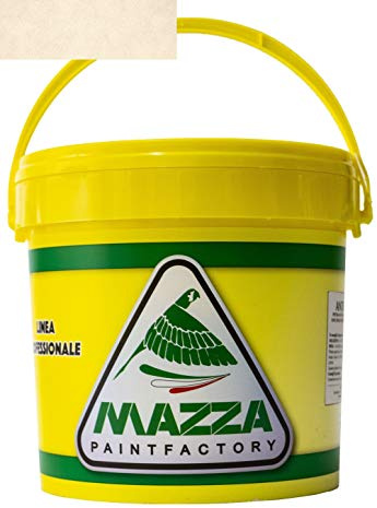 MAZZA Pittura Decorativa Per Interni Effetto Sabbiato Lt 5 Sabbia Colorificio Vernice Muro Effetto Metallizzato Cangiante Perlescente Idropittura Murale Colorata (Avorio Beige Chiarissimo Sbp3097)
