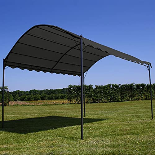 丨 丨Pavillon Gartenpavillon Terrassenpavillon Pergola Vordach Garten Terrassen Überdachung Anbaupavillon Gartenzelt 3x4 m Anthrazit 180 g/m²