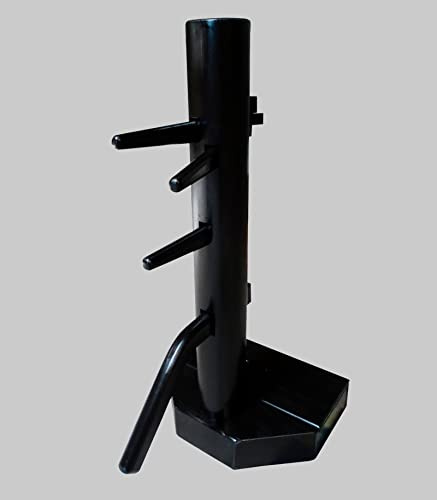 Wing Chun Wooden Dummy mit Basis und Weste (04 Schwarz)
