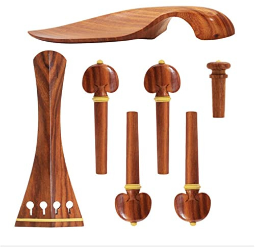 Streichinstrumente Teile Set Violin Kinnhalter Saitenhalter Stachelschraube Set Für 4/4 Violine Kit Full Size Violin Zubehör Palisander Hill Style Violin Pegs