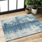 ASIinnsy Tappeto Astratto Tappeto Grigio Blu Tappeti Moderni Soggiorno Antiscivolo Morbido Tappeto Salotto Pelo Corto Tappeti Grandi per Soggiorno Camera da Letto (80 x 120 cm, Blu Inchiostro)