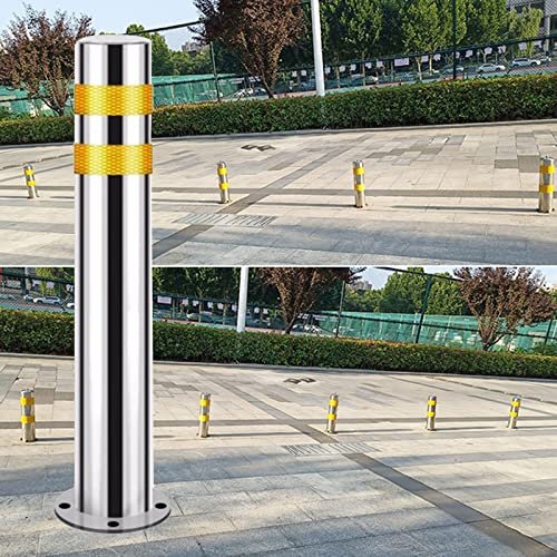Verkehrskegel Leitkegel Absperrpfosten Verkehrsleitpfosten Mit Festem Sockel, Industrielle Sicherheitspoller Für Parkplätze, Reflektierende Warnkegel Aus Edelstahl Für Fahrzeuge, Bodenmontiert (Color
