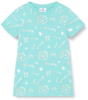 Champion Legacy Icons TD-Allover Graphics S/S fritidsklänning, Aquamarine grön, 18 mesi