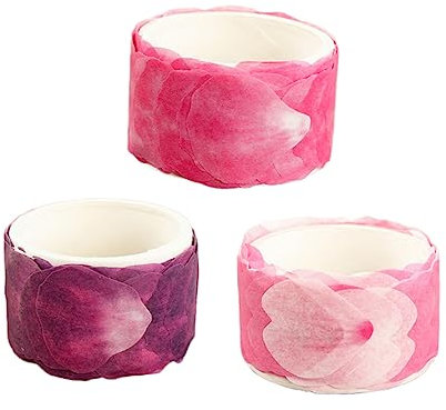 STOBOK Washi Tape Blütenblatt Aufkleber 3 Stück Selbstgemacht Washi Klebeband Selbstklebend Bedrucktes Papier Für Scrapbooking Kalender Verpackung