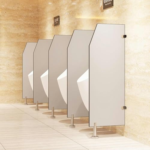 CHBGLNTY Urinal-Schallwand, Urinalbrett, Urinal-Trennwand mit Edelstahlbeschlägen, Urinal-Bildschirm, Wandtrennwand, öffentliche Toiletten-Trennwand, Urinal-Sichtschutz für Büro/Supermarkt/Einkaufsze