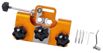 Sharplace Chainsaw Sharpener Jig Chainsaw Blade Sharpener Hand Crank Universal Handheld with Sharpening Heads Chain Saw Sharpener Tool, Orange