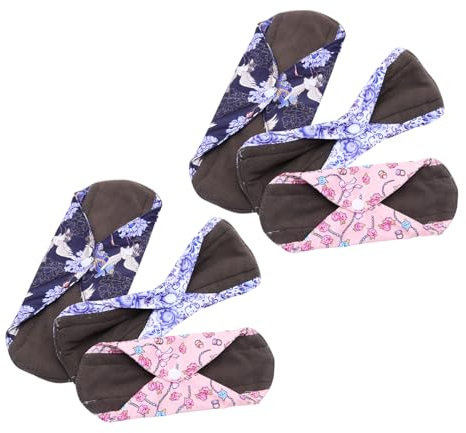 KOMBIUDA Serviettes Hygiéniques En Tissu Réutilisables 6 Pièces Serviettes Menstruelles Lavables Absorbantes Pour Femmes
