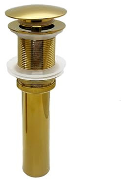 Sifone per lavandino del bagno in oro, kit di tubi di ricambio per filtro pop-up, tappo per WC, deodorizzazione per lavabo, scarico, oro, senza foro