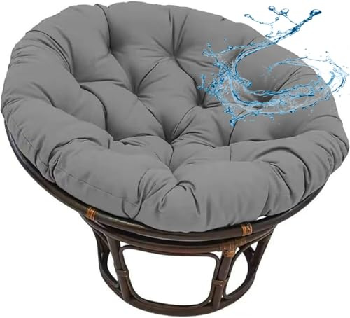 Polster Für Papasansessel,Rundes Auflage, Ersatzpolster Papasan,Bodenkissen Gepolstert Sitzkissen Krabbeldecke Hängesessel Für Korbsessel Outdoor Gartenmöbel Sitzauflage Auflage(Dark Grey,150cm)