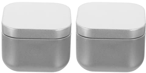 iplusmile 2piezas Lata De Vela De Aromaterapia Pequeña Cuadrada Contenedor Metálico Vacío Para Velas Aromáticas Para Diy y Aromaterapia El Hogar