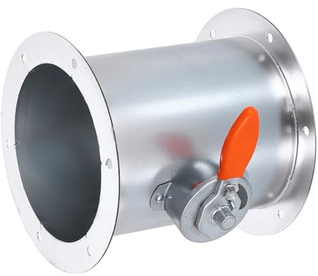PATIKIL 8 Inch Duct Backdraft Damper, Manual Adjustment Airflow Volume Damper with Both End Flange for Vents Fans Extractors Stove Pipes Range Hoods HVAC Ventilation Systems