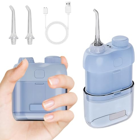 Colexy Idropulsore Dentale Portatile, Impermeabile, con Modalità DIY, Serbatoio dell'Acqua Rimovibile, Cura Perfetta per la Tua Salute Orale (Blu)