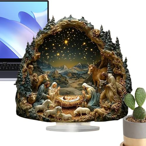 Generico Decorazioni Natalizie per il Presepe Segno Decorativo 2D Religioso