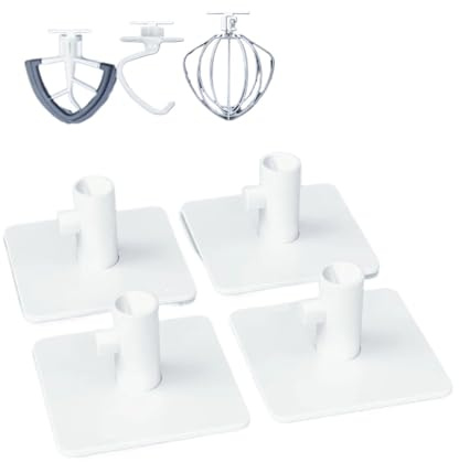 4 Supporti Adesivi For Impastatrice Planetaria, Compatibili Con Kitchenaid Flex Edge Frusta, Piatta, A Filo, Gancio For Impastare, Lama, Pala, Contenitore