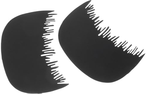 DIYEAH Pettine per Fibre Capillari e Contorno Frontale Naturale per Applicazione Pulita 2 Pezzi in Plastica Nera Adatto a Uomini e Donne