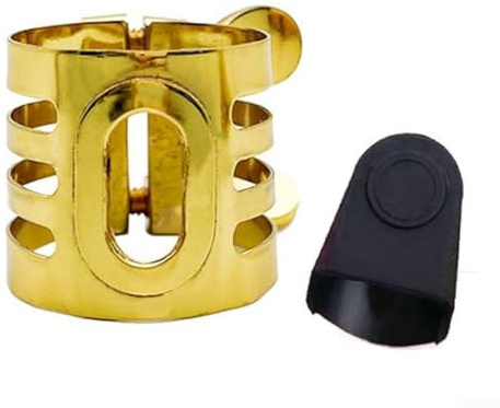 Metall-Saxophon-Blattschraube für Sopran, Alt, Tenorsaxophon, Klarinette, einzelne verstellbare Schraube, sichere Rohrbefestigung, verbesserter Klang, Goldinstrument (TENOR SAX)