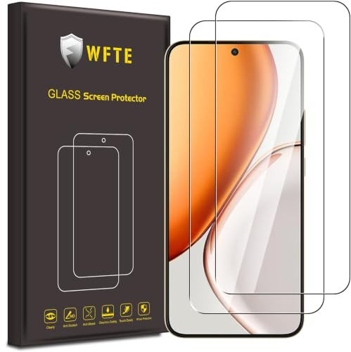 WFTE [2-Pack Protector de Pantalla para Honor X70 / Magic 8 Lite 5G,9H Dureza,Huellas Dactilares Libre,Sin Burbujas,Cristal Templado Protector de Pantalla para Honor X70 5G