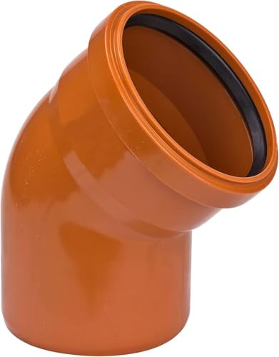 KGB Bogen DN/OD 400 45 Grad - Winkel Kunststoff Abwasserrohr Abflussrohr Kanalrohr