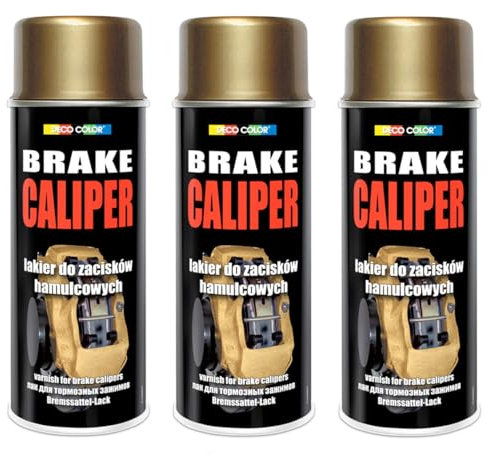 Deco Color 3er Sparpack 400ml Bremssattellack Bremssattel Farbe Gold