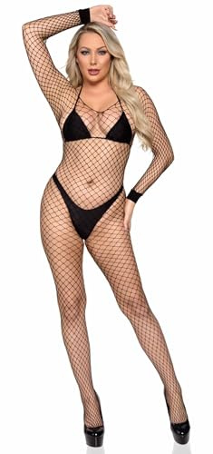 Leg Avenue Langärmeliger Bodystocking, Einheitsgröße (Nackt), 0.08 kg