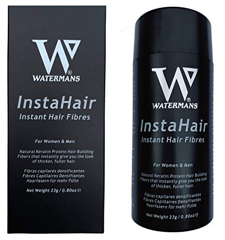 InstaHair Best Hair Building Fibres Marrón Oscuro 23g – Fibres de cabello para hombres y mujeres, corrector de pérdida de cabello