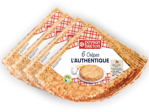 PAYSAN BRETON - 4 paquetes X6 CREPES bretonas Authentique (24 crepes nature)