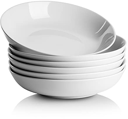 10 Strawberry Street Simply White 36 Oz Pasta/Dinner Bowl, Set of 6