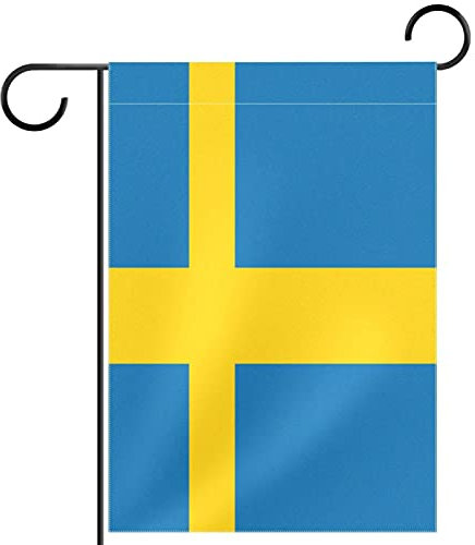 Bandiera della Svezia, bandiera del giardino di benvenuto, design fronte/retro per tutte le stagioni, bandiere stagionali per cortile in poliestere per decorazione esterna, 30 x 45 cm