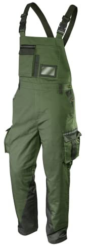 NEO TOOLS Latzhose CAMO Olivgrün Heavy Duty Arbeitshosen Arbeit Werkstatt Größen S-XXL (XXXL)