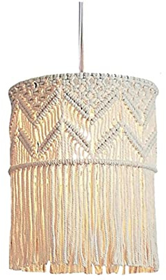 SM SunniMix Paralume in macramè intrecciato Lampada a sospensione a sospensione Lampadario a soffitto Lampade rustiche per Decorazioni per la scuola