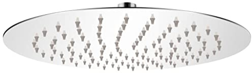 WIFESE Pommeau de douche à effet pluie en acier inoxydable 25 cm - Rond - Économie d'eau - Économie d'eau - Économie d'énergie - Réglage facile de l'angle de pulvérisation