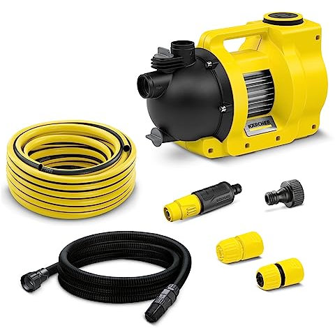 Pompe d'Arrosage Kärcher Bp 4,500 Garden Set Plus, Moteur 550 W, Débit de 4 500 L/H, 3,6 Bar, HautEUr Manométrique Totale 36 M, HautEUr D’Aspiration Max, 8 m
