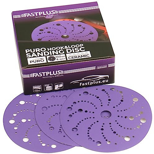 Schleifpapier 150mm Klett 50 STÜCKE 320 Körnung Klett Schleifscheiben für Karosserieanwendungen, Holzschleifen, Schleifen von blankem Metall, Grundierung